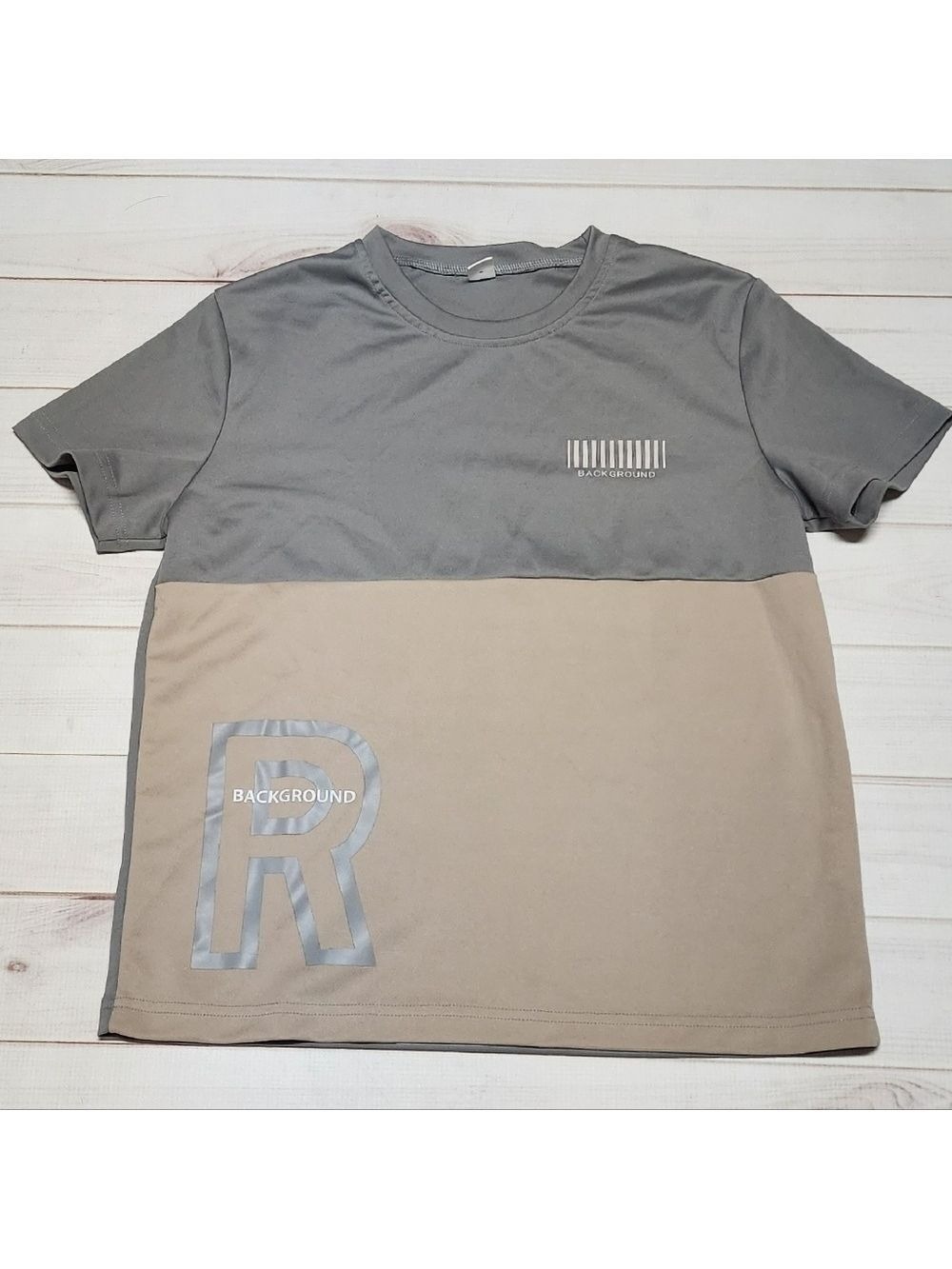 SHEIN Kids EVRYDAY Boys Letter Graphic Two Tone Tee 13-14 Youth New Without Tag